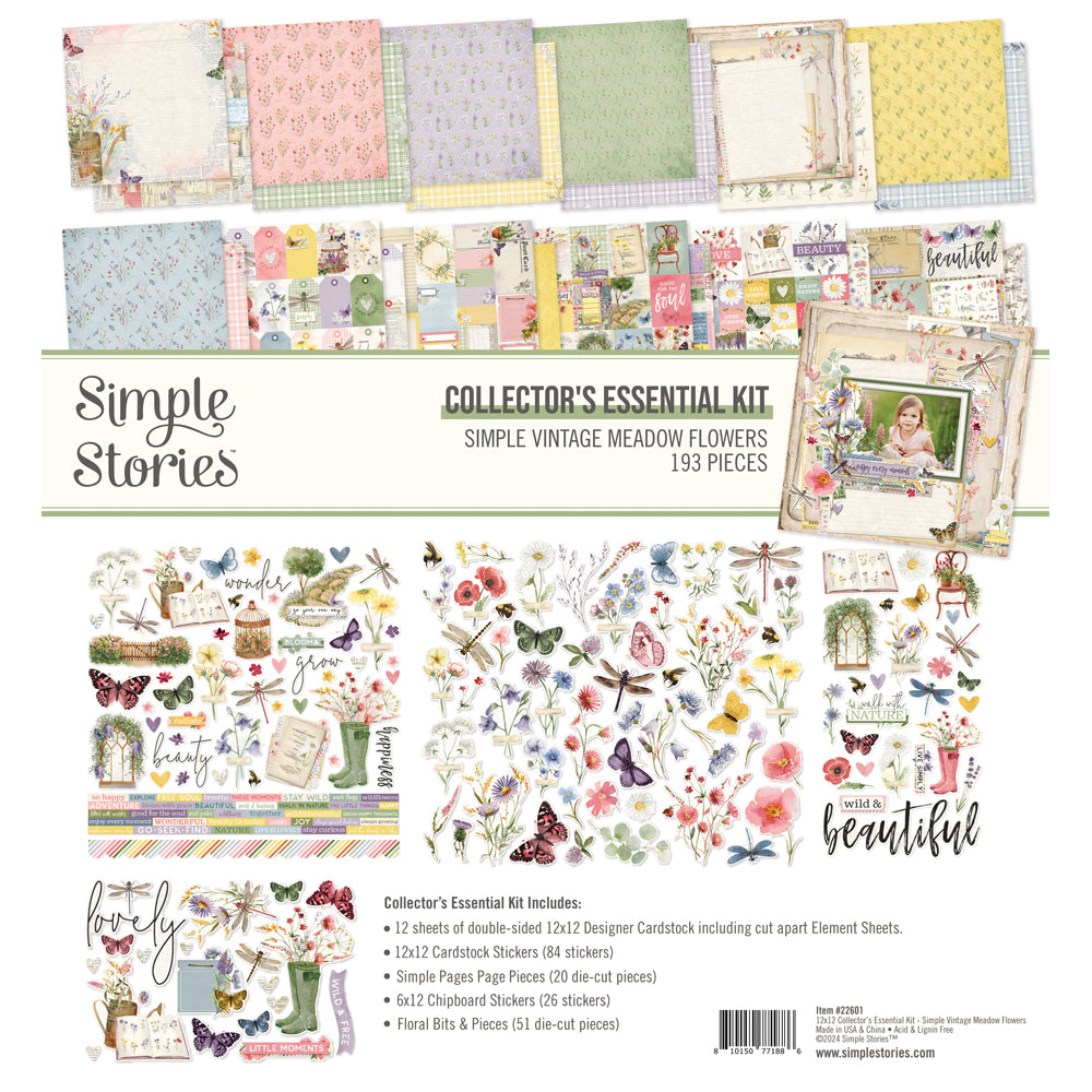 Simple Vintage Meadow Flowers Collectors Essential Kit - Simple Stories