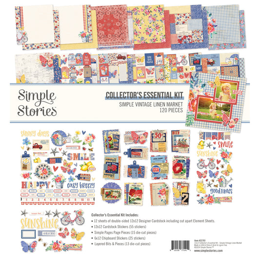 Simple Vintage Linen Market Collectors Essential Kit - Simple Stories