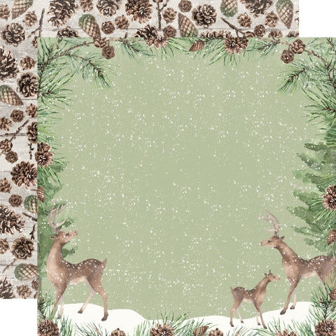 Cardstock - Woodland Winter 12X12 Cardstock