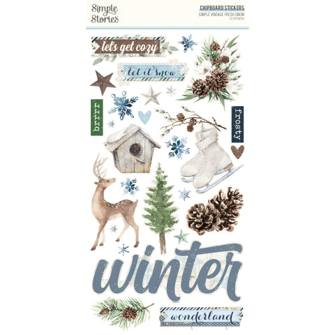 Simple Vintage Fresh Snow 6x12 Chipboard