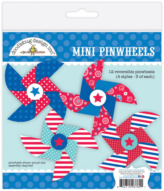 Stars & Stripes Mini Pinwheels Craft Kit