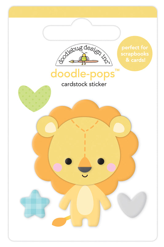 Doodlebug Design - Special Delivery Collection - Stickers - Doodle-Pops - Lovable Lion