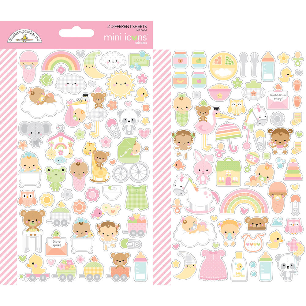 Doodlebug Design - Bundle of Joy Collection - Cardstock Stickers - Mini Icons