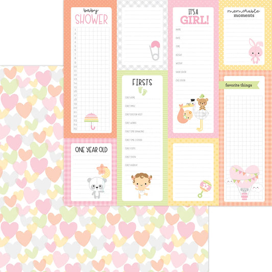 Doodlebug Design - Bundle of Joy Collection - 12 x 12 Double Sided Paper - Showered with Love