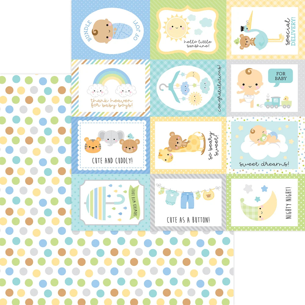 Doodlebug Design - Special Delivery Collection - 12 x 12 Double Sided Paper - Play Time