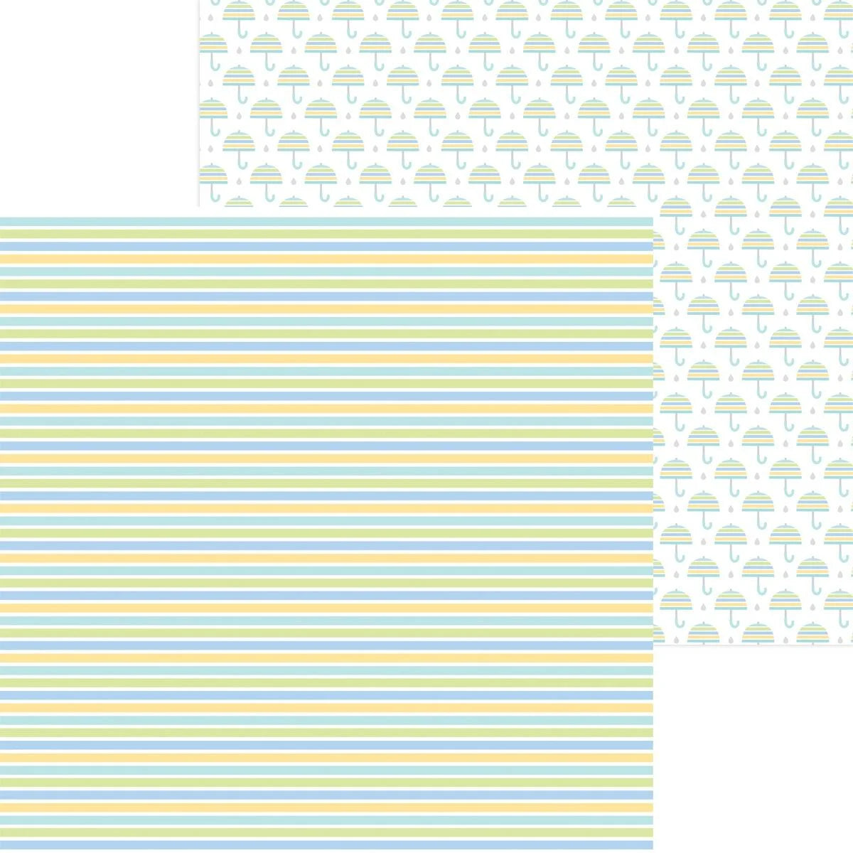 Doodlebug Special Delivery 12x12 Designer Paper - Nursery Stripe