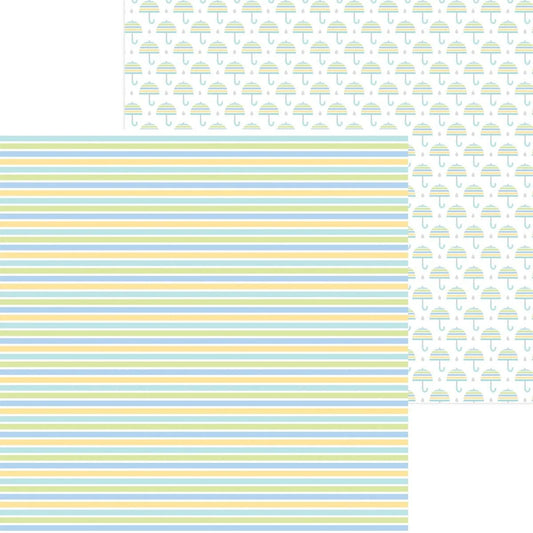 Doodlebug Special Delivery 12x12 Designer Paper - Nursery Stripe