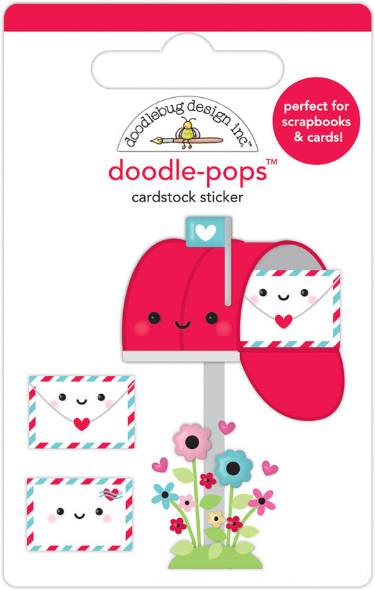 Doodlebug Design - Lots of Love Collection - Stickers - Doodle-Pops - Sending Love