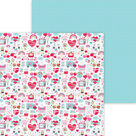 Doodlebug Design - Lots Of Love Collection - 12 x 12 Double Sided Paper