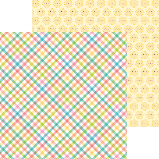 Cardstock - Seaside Summer - Plaid It's Summer - Double Sided