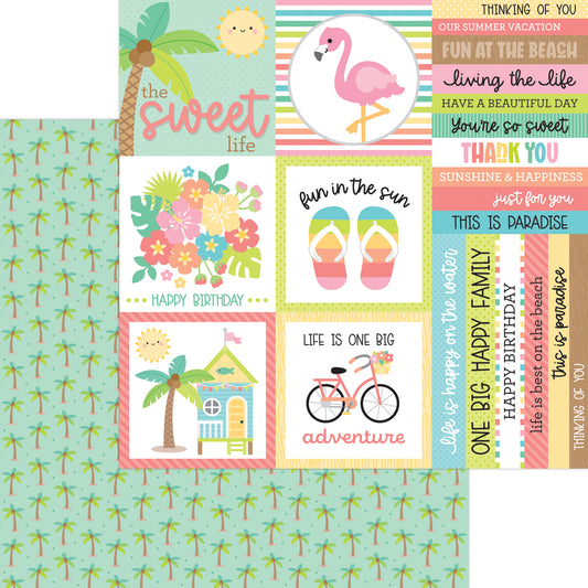 Cardstock - Seaside Summer - Palm Beach - Double Sided