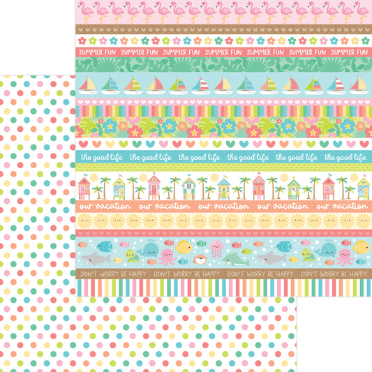 Cardstock - Seaside Summer - Palm Beach - Double Sided