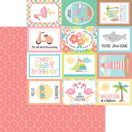 Cardstock - Seaside Summer - Let's Luau - Double Sided