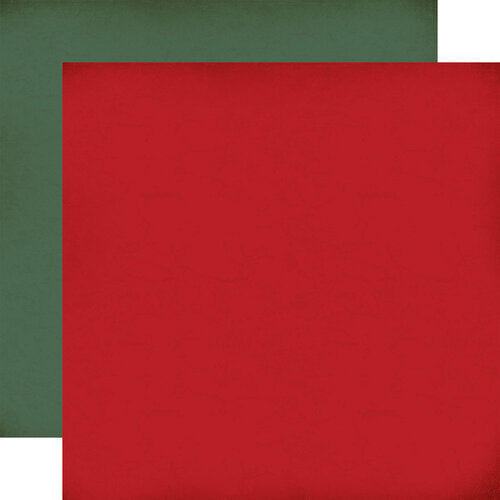 Cardstock - Vintage Christmas Collection - 12 x 12 Double Sided Paper - Red - Green - Echo Park